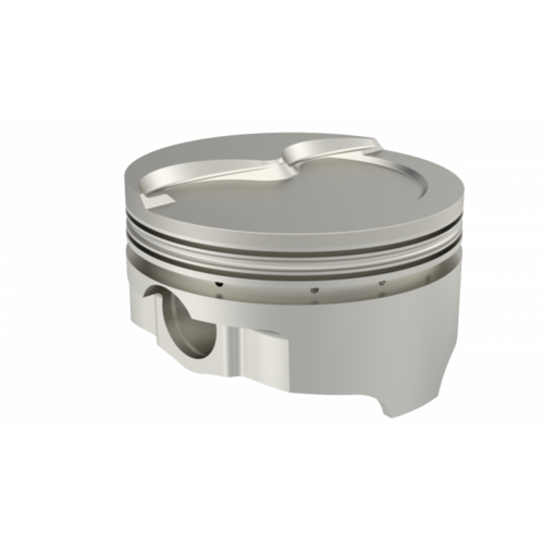 ICON Piston, 4.125 in. Bore, 1/16, 1/16, 3/16 in. Ring Grooves, For ontiac 468, Rod 6.635, Step Dish 30cc, .065 Oversized, w/ Rings, Each