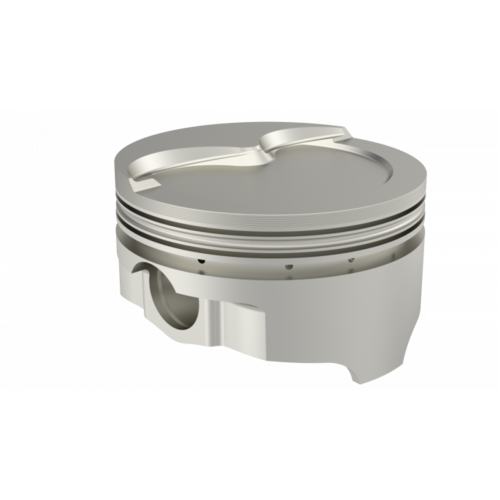 ICON Piston, 4.125 in. Bore, 1/16, 1/16, 3/16 in. Ring Grooves, For ontiac 468, Rod 6.635, Step Dish 30cc, .070 Oversized, w/ Rings, Each