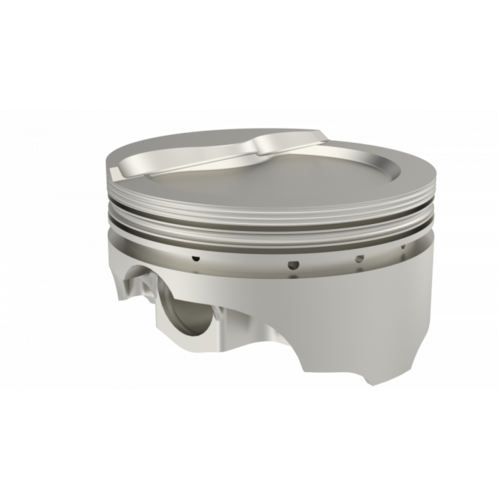 ICON Piston, 4 in. Bore, 1/16, 1/16, 3/16 in. Ring Grooves, For Chrysler 408 Rod 6.123 Step Dish +34cc 2V, .030 Oversized, w/ Rings, Each