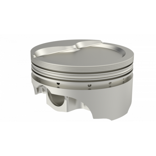 ICON Piston, 4 in. Bore, 1/16, 1/16, 3/16 in. Ring Grooves, For Chrysler 408 Rod 6.123 Step Dish +27cc 2V, .030 Oversized, w/ Rings, Each