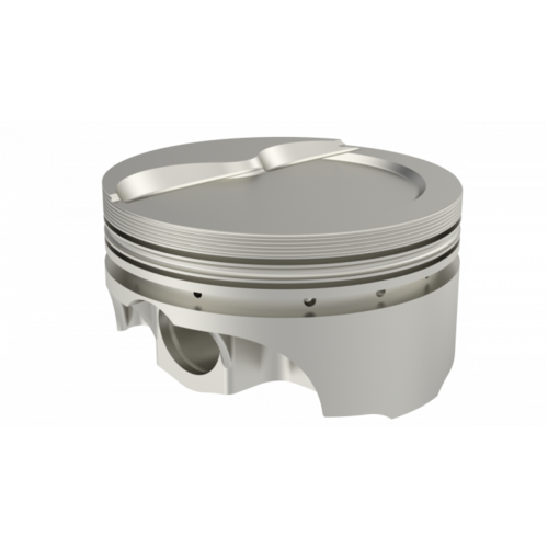 ICON Piston, 4 in. Bore, 1/16, 1/16, 3/16 in. Ring Grooves, For Chrysler 408 Rod 6.123 Step Dish +20.5cc 2V, .030 Oversized, w/ Rings, Each
