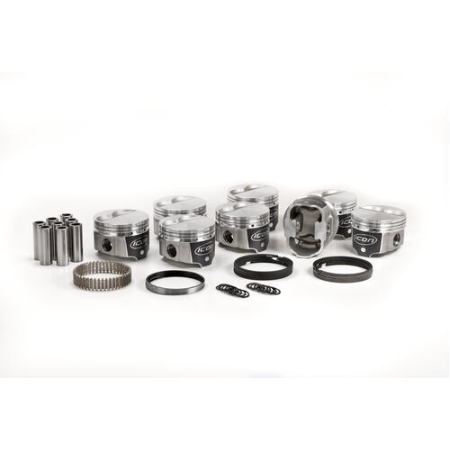 ICON Piston 4.0 in. Bore, For Mopar Small Block LA 340, Rod 6.123 in. Flat Top +7cc .020 Oversized,