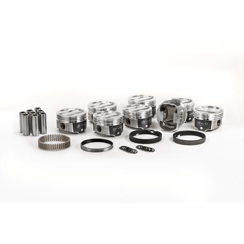ICON Piston 4.0 in. Bore, For Chevrolet SB V8 Gen I 350, Rod 5.7 in. Dish 4V +18.5cc STD Size, Kit