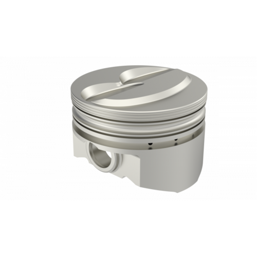 KB Piston, 4 in. Bore, For Ford 302, Rod 5.090, Solid Dome -2.6cc 2V, .020 Oversized, w/ Rings, Each
