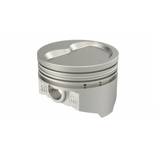 KB Piston, 4 in. Bore, For Chevrolet 350, Rod 5.700, D-Cup +18cc 2V, .STD Oversized, w/ Rings, Each