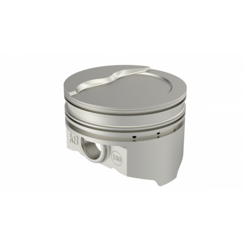 KB Piston, 4.05 in. Bore, 5/64, 3/32, 3/16 in. Ring Grooves, For Ford 390FE, Rod 6.490, Step Dish 20cc 2V, .030 Oversized, w/ Rings, Each