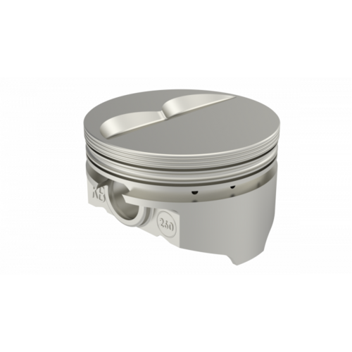 KB Piston, 4 in. Bore, For Chevrolet 350 Rod 6.000 Flat Top +6cc 2V, .STD Oversized, w/ Rings, Each