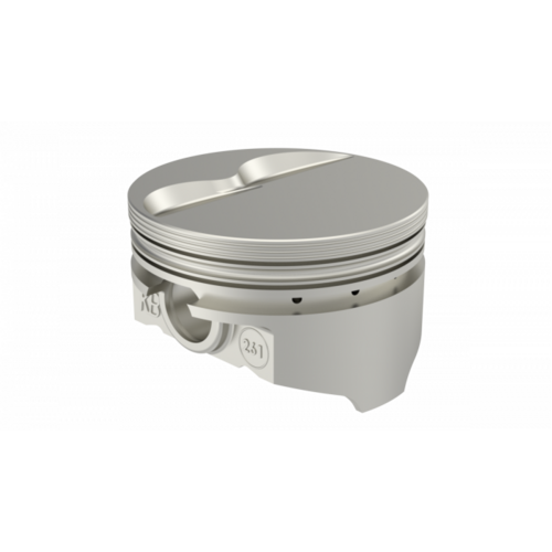 KB Piston, 4 in. Bore, For Ford 416W Rod 6.200 Flat Top +6.5cc 2V, .020 Oversized, w/ Rings, Each
