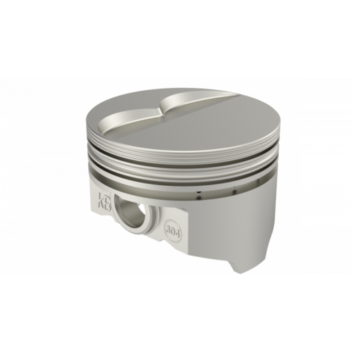KB Piston, 4.12 in. Bore, For Pontiac 428 Rod 6.630 Flat Top +6cc 2V, .060 Oversized, w/ Rings, Each