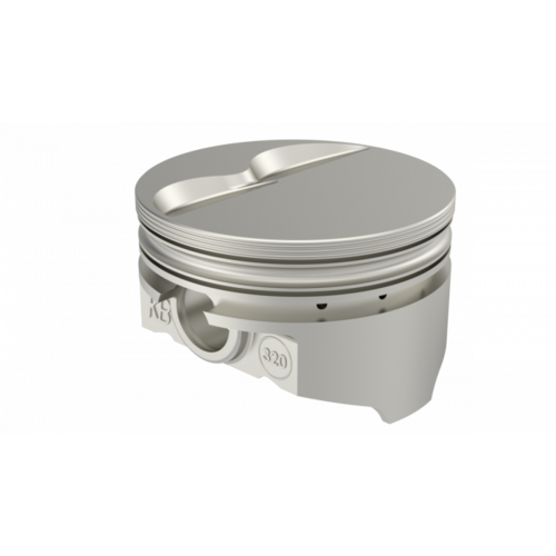 KB Piston, 4 in. Bore, For Ford 408W Rod 6.200 Flat Top +6.5cc 2V, .040 Oversized, w/ Rings, Each