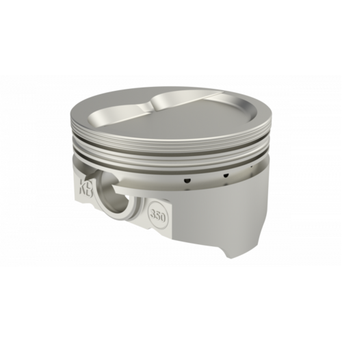 KB Piston, 4.125 in. Bore, For Chevrolet 377 Rod 6.000 D-Cup +18cc 2V, .040 Oversized, w/ Rings, Each
