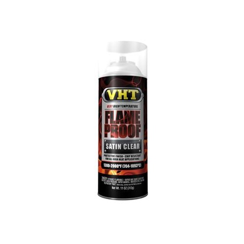 Paint, Flameproof Coating, High-Temperature, Satin, Clear, 11 oz, Aerosol Spray Can, Each
