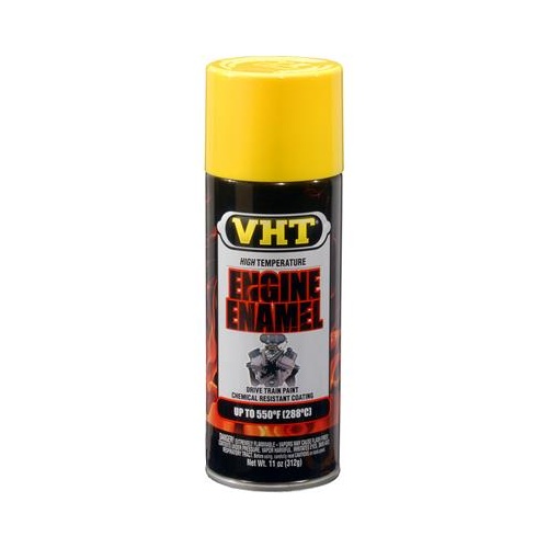 Paint, High-Temperature, Engine, Enamel, Gloss, Yellow, 11 oz., Aerosol Spray Can, Each