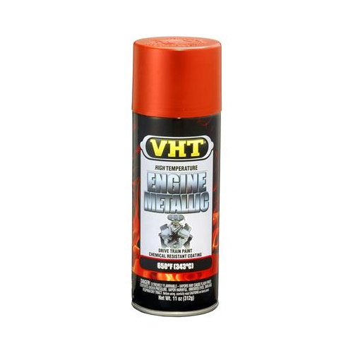 Paint, High-Temperature, Engine, Enamel, Flat Metallic Fire Red, 11 oz., Aerosol Spray Can, Each