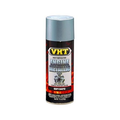 Paint, High-Temperature, Engine, Enamel, Flat Metallic, Titanium Silver Blue, 11 oz, Aerosol Spray Can, Each