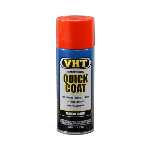 Paint, Quick Coat, Polyurethane, Enamel, Gloss, Bright Orange, 11 oz., Aerosol Spray Can, Each