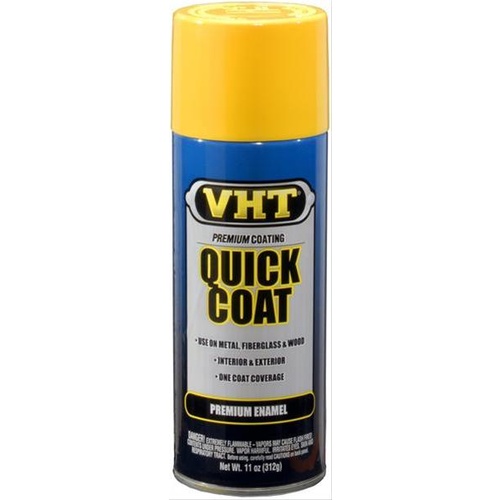 Paint, Quick Coat, Polyurethane, Enamel, Gloss, Bright Yellow, 11 oz., Aerosol Spray Can, Each