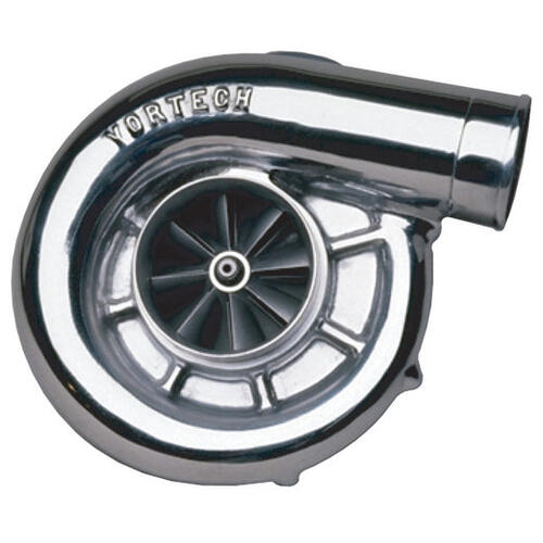 Vortech Superchargers, V-2 Si-Trim, Curved Discharge, CW Rotation, Polished Finish