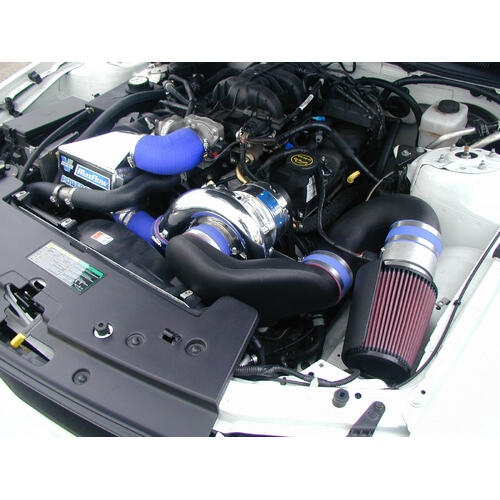 Vortech Superchargers, 2005-2006 Ford Mustang 4.0 V6 System w/V-2 Si & Charge Cooler, Satin Finish