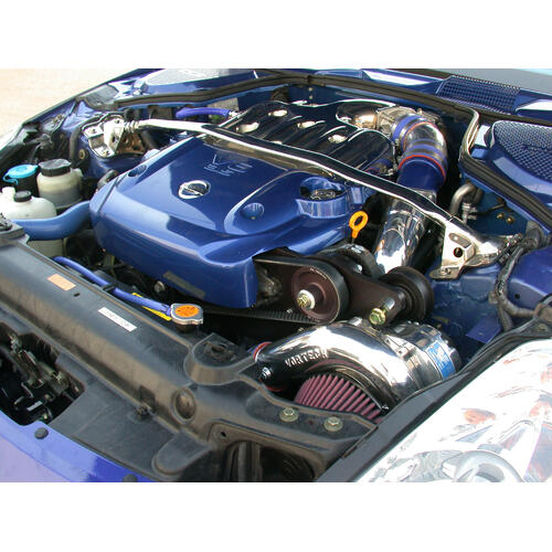 Vortech Superchargers, 2003-2004 Nissan 350Z System w/V-3 SCi & Charge Cooler, Satin Finish