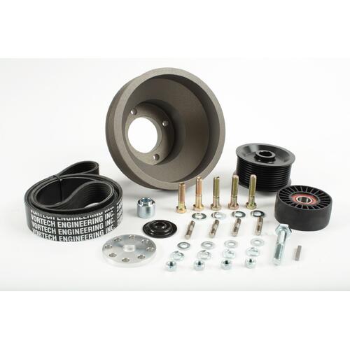 Vortech Superchargers, 1986-1993 5.0 Mustang 2.95" 8-Rib Pulley Pack, Accessory Drive-Underdrive