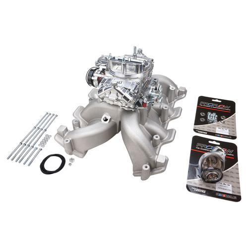 VPW Intake Manifold & Carburettor Kit Sliver Series RPM AirMax, Dual Plane, Street Brawler 750 Vac, Electric Choke,Carbutetor, Chev For Holden LS1,LS2