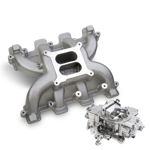 VPW Intake Manifold & Carburettor Kit, LS1 Holden Commodore ,Chev Air Max Intake, Repro Holley Style 750CFM Vac Sec, Carburettor, Kit