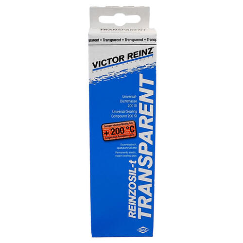 Victor Reinz, REINZOSIL-T, Solvent-Free, Permanently Elastic, Fast-Hardening Clear Silicon Sealant For Sealing Flat Surfaces With A Gap, 70ml Tube,