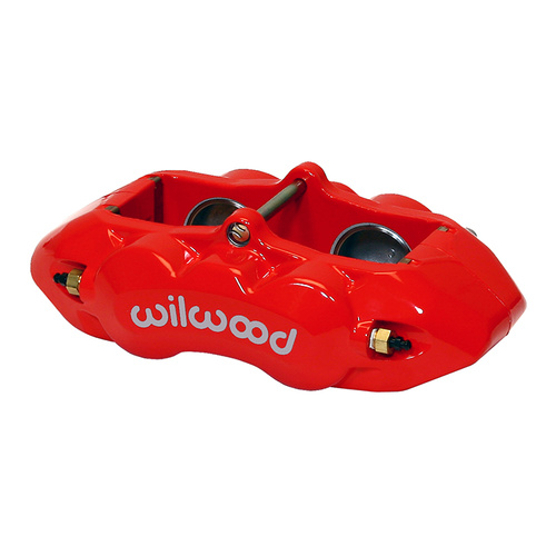 Wilwood Caliper, D8-4 FRONT, Lug, 1.25 in. Rotor Width, 11.75 in. Rotor Dia., 1.88/1.88 in. Bore, Universal, Alum, Red, Each