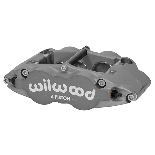 Wilwood Caliper, FNSL6R, Radial, 1.10 in. Rotor Width, 14.00 in. Rotor Dia, 1.62/1.12/1.12 in. Bore, RH, Alum, Ano, Each