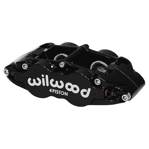 Wilwood Caliper, FNSL4R, Radial, 0.81 in. Rotor Width, 14.00 in. Rotor Dia, 1.12/1.12 in. Bore, Universal, Alum, Black, Each