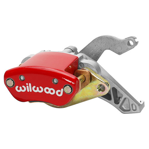 Wilwood Caliper, MC4 Mechanical, Floating, 0.81 in. Rotor Width, 12.88 in. Rotor Dia, 1.19 in. Bore, RH, Alum, Red, Each