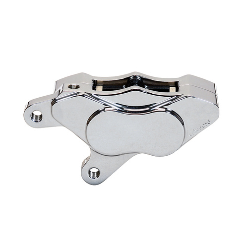 Wilwood Caliper, Billet Front For Harley, Lug, 0.25 in. Rotor Width, 11.80 in. Rotor Dia, 1.25/1.25 in. Bore, RH, Alum, Chrome, Each