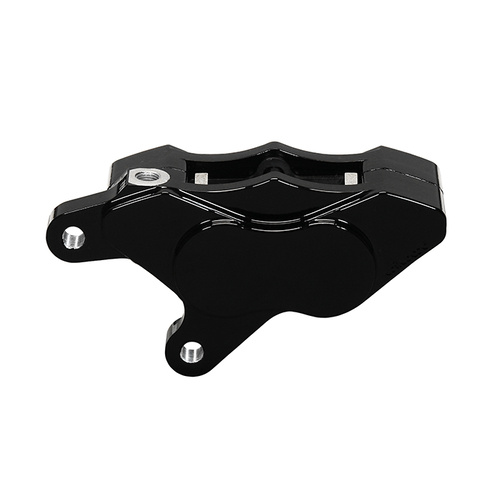 Wilwood Caliper, Billet Front For Harley Lug, 0.25 in. Rotor Width, 11.80 in. Rotor Dia, 1.25/1.25 in. Bore, RH, Alum, Black, Each