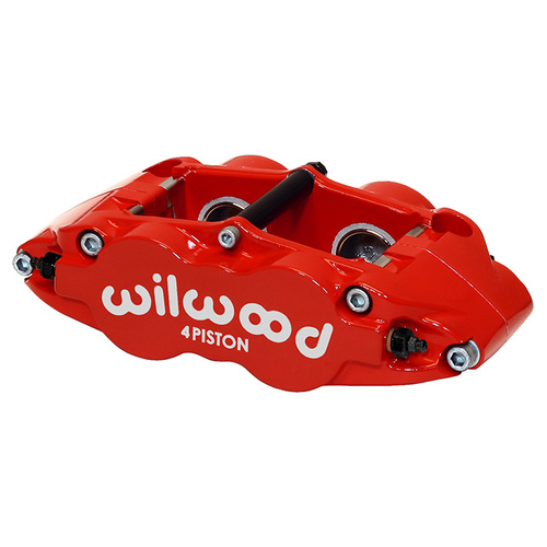 Wilwood Caliper, FNSL4R, Radial, 1.25 in. Rotor Width, 14.00 in. Rotor Dia., 1.75/1.75 in. Bore, Universal, Alum, Red, Each