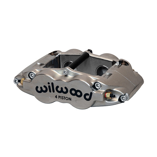Wilwood Caliper, FSL4R, Radial, 0.81 in. Rotor Width, 14.00 in. Rotor Dia, 1.25/1.25 in. Bore, Universal, Alum, Nickel, Each