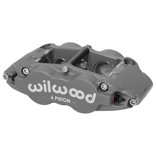 Wilwood Caliper, FSL6R, Radial, 1.25 in. Rotor Width, 14.00 in. Rotor Dia, 1.62/1.12/1.12 in. Bore, LH, Alum, Ano, Each