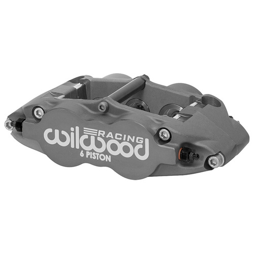 Wilwood Caliper, FSL6R ST, Radial, 1.25 in. Rotor Width, 14.00 in. Rotor Dia, 1.62/1.12/1.12 in. Bore, RH, Alum, Ano, Each