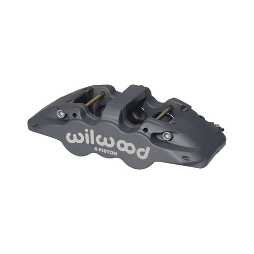 Wilwood Caliper, AERO6, Radial, 1.25 in. Rotor Width, 15.00 in. Rotor Dia, 1.75/1.38/1.38 in. Bore, LH, Alum, Ano, Each