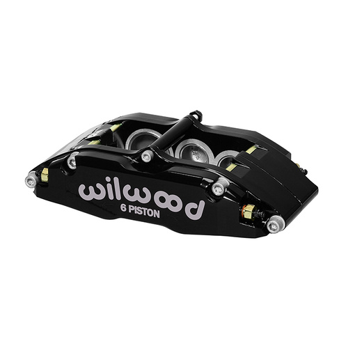Wilwood Caliper, BNSL6, Lug, 1.10 in. Rotor Width, 14.00 in. Rotor Dia, 1.62/1.12/1.12 in. Bore, LH, Alum, Black, Each