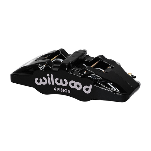 Wilwood Caliper, DP6, Lug, 0.81 in. Rotor Width, 13.00 in. Rotor Dia, 1.62/1.38/1.38 in. Bore, LH, Alum, Black, Each