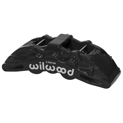 Wilwood Caliper, SX6R, Radial, 1.25 in. Rotor Width, 15.00 in. Rotor Dia., 1.75/1.38/1.38 in. Bore, RH, Alum, Black, Each