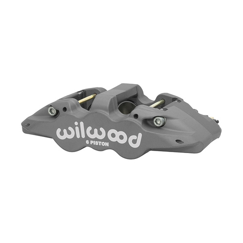Wilwood Caliper, AERO6-DS, Radial, 1.25 in. Rotor Width, 15.00 in. Rotor Dia, 1.75/1.62/1.62 in. Bore, LH, Alum, Ano, Each