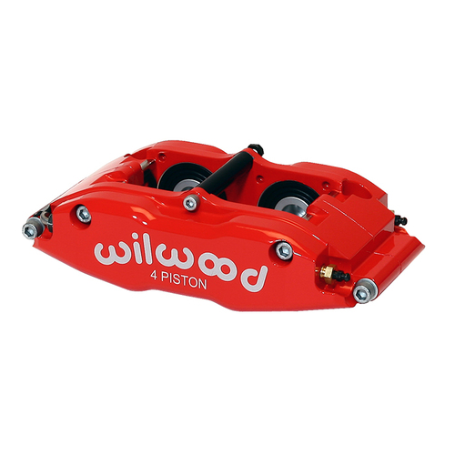 Wilwood Caliper, BNSL4R, Radial, 1.10 in. Rotor Width, 14.00 in. Rotor Dia., 1.25/1.25 in. Bore, LH, Alum, Red, Each