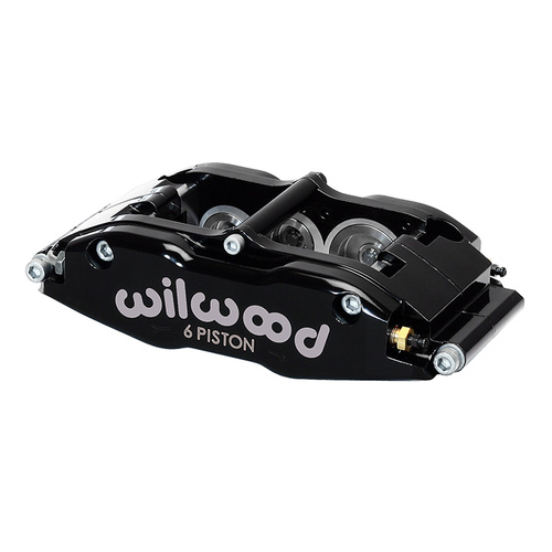 Wilwood Caliper, BNSL6R, Radial, 1.10 in. Rotor Width, 14.00 in. Rotor Dia, 1.62/1.12/1.12 in. Bore, LH, Alum, Black, Each