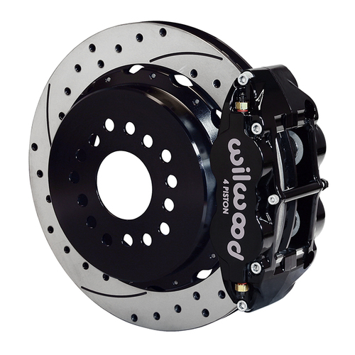 Wilwood Brake Kit, Rear, FNSL4R Big Brake Parking, Radial, 14.00 Rotor, SRP, Black, Big For Ford New Style, Kit
