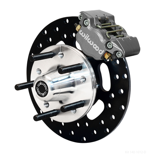 Wilwood Brake Kit, Front, DP Single Drag, Lug, 10.00 Rotor, GT Slotted & Drilled, Black, Kit