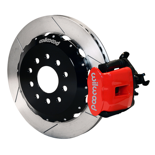 Wilwood Brake Kit, Rear, CPB Caliper, Radial, 12.88 Rotor, Plain Face, Red, 8.8 For Ford 94-04, Kit