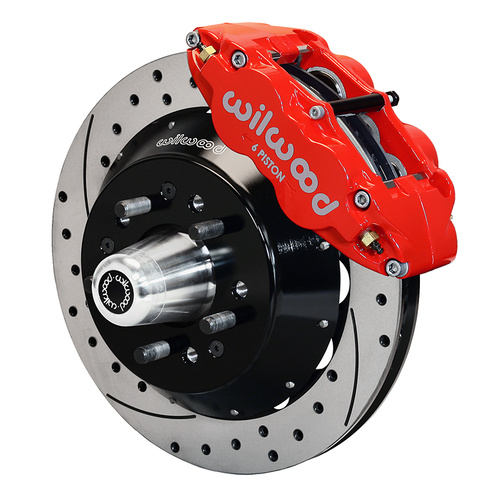Wilwood Brake Kit, Front, FNSL6R Big Brake (Hub), Radial, 13.00 Rotor, SRP, Red, For Ford, For Mercury, Kit