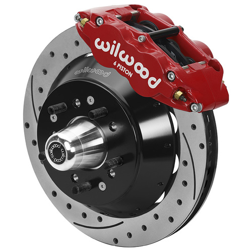 Wilwood Brake Kit, Front, FNSL6R Big Brake (Hub), Radial, 13.00 Rotor, SRP, Red, For Ford, For Mercury, Kit